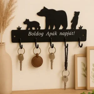 apák napi kulcstartó fa dísztárgy