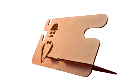 A1 Fából készült multifunkciós telefontartó mobiltelefon, szemüveg, óra és toll számára – lézervágott, gravírozott fa állvány