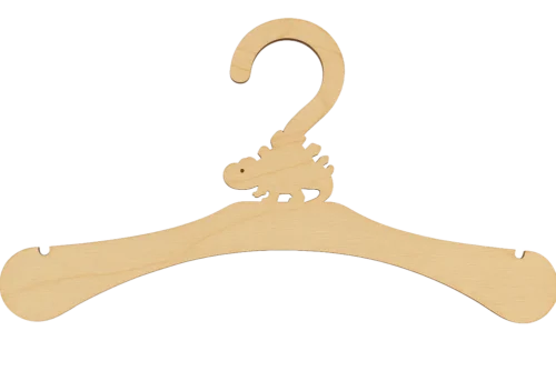 dinós Gravírozható gyerek fa vállfa lézervágott dinó mintával