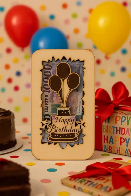 Születésnapi Pénzajándék átadó Kártya.