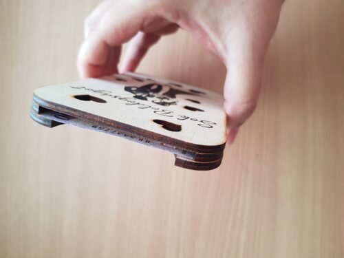 top Fa esküvői pénzátadó doboz – „Sok Boldogságot” gravírozással