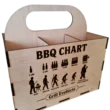 snapedit_1754138481529_result Grill Evolúció fa sörtartó rekesz, vicces BBQ Chart és Grill Evolúció gravírozással, 6 sör tárolására.