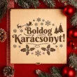 doboz felülnézet Karácsonyi ajándékdoboz csukott fedéllel,karácsonyi gravírozással