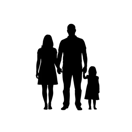 Szülők és kislány