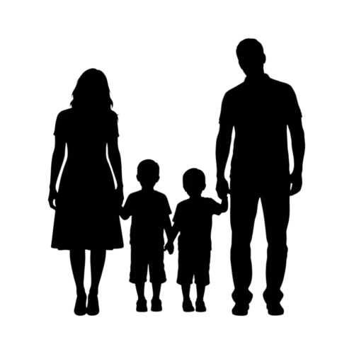 Szülők és két kisfiú