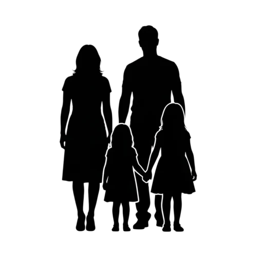 Szülők és két kislány