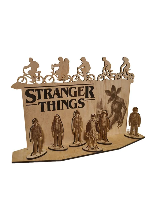 Stranger Things -2 Stranger Things ajándék, fából készült dioráma szobadísz