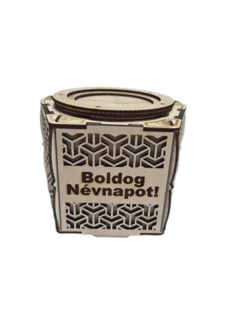 díszdoboz Boldog Névnapot felirattal zárva