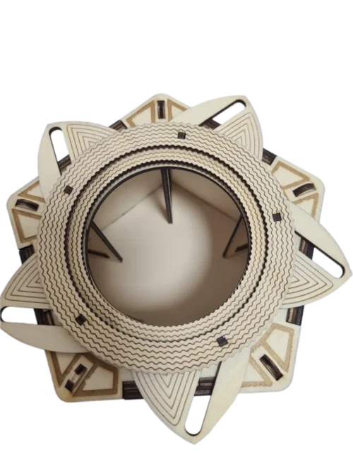 díszdoboz felülről fotózva, nyitva