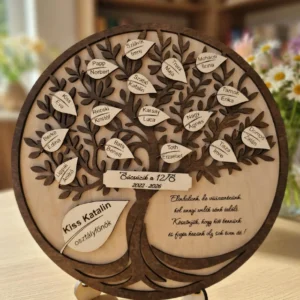 Ballagási ajándék tanárnak életfa névvel fali dekoráció gyerekszobában