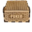 Zárt póker ajándékdoboz lézergravírozott mintával és poker felirattal